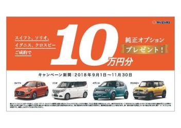 オプションプレゼント１０．８万円、期限迫る！